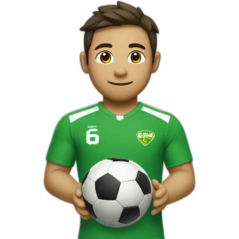 Yoshi in Australian Soccer kit emoji