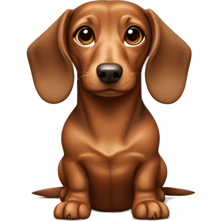 brown and beige dachshund emoji