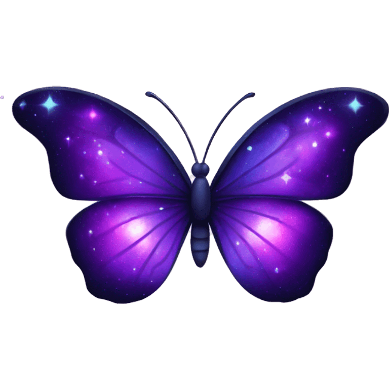 sparkly starry glowing purple-gradient nebula galaxy butterfly emoji