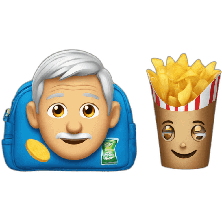 Gary Lineker and a bag of chips emoji