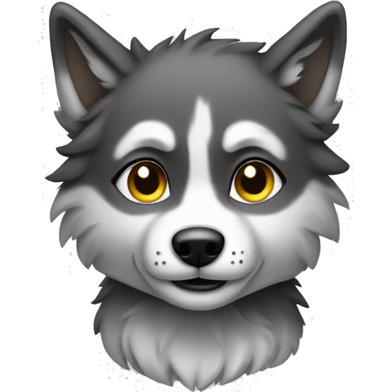 Sitting Wolf pup emoji