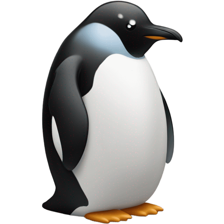 A bit depressed penguin emoji