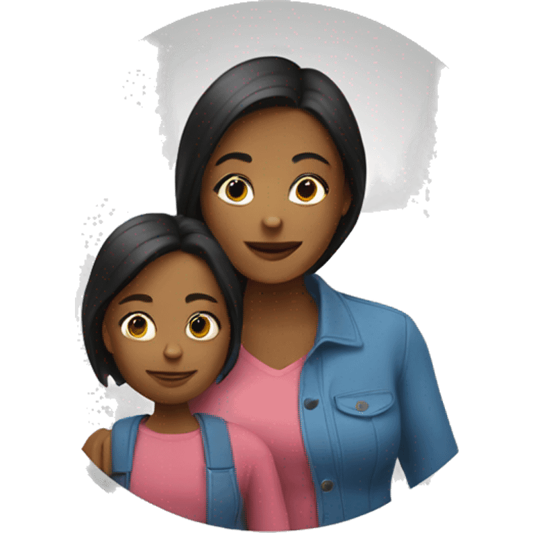 Mom with daughter emoji