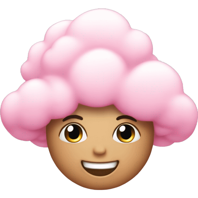 Nube de color rosa emoji