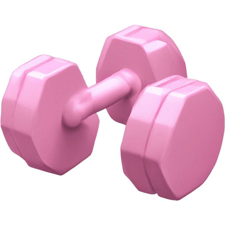 Two light pink dumbbells  emoji