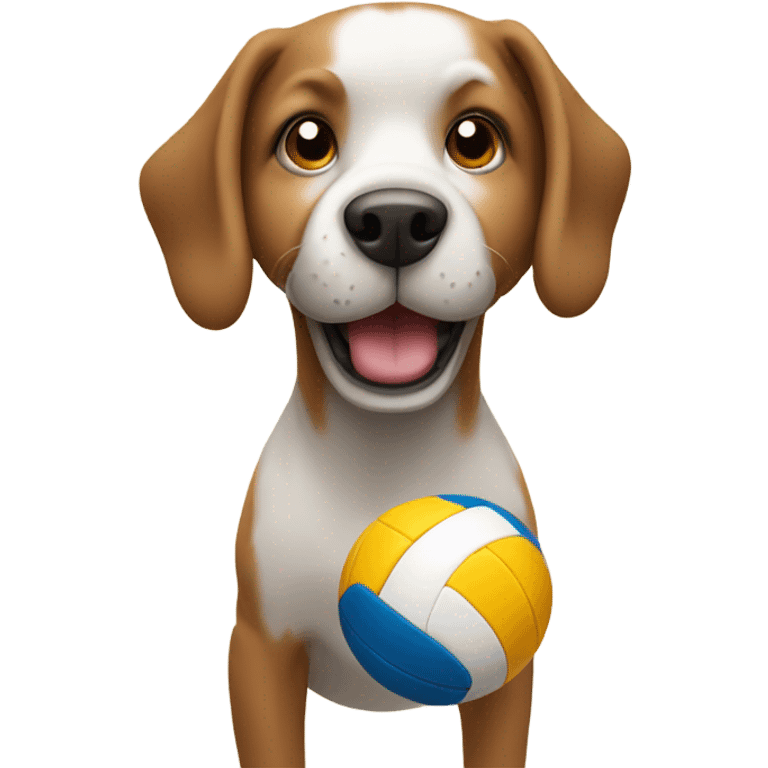 Dog playing volleyball emoji