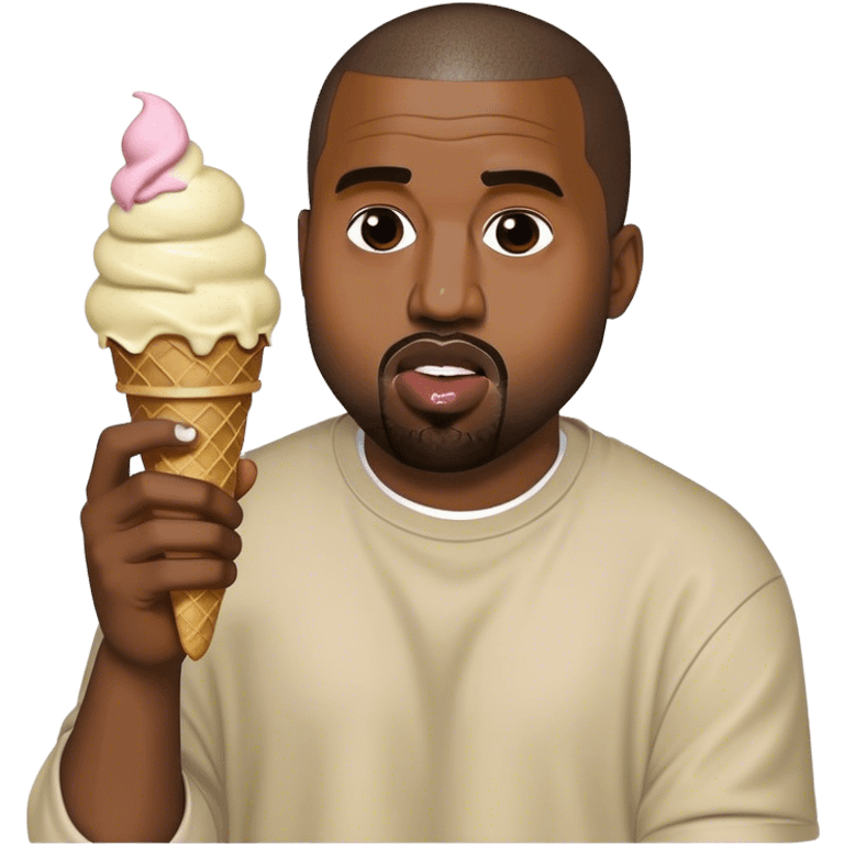 kanye west eating ice cream  emoji