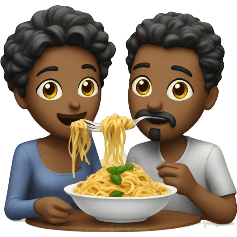 couple eating pasta  emoji