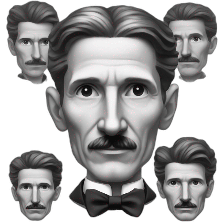 realist black and white nikola tesla emoji