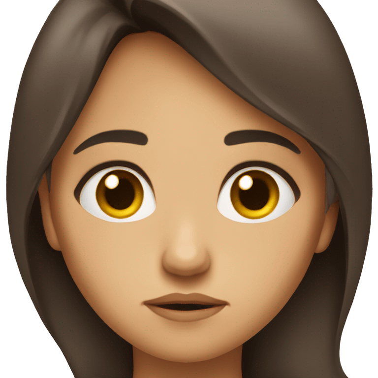 frowning brunette girl emoji