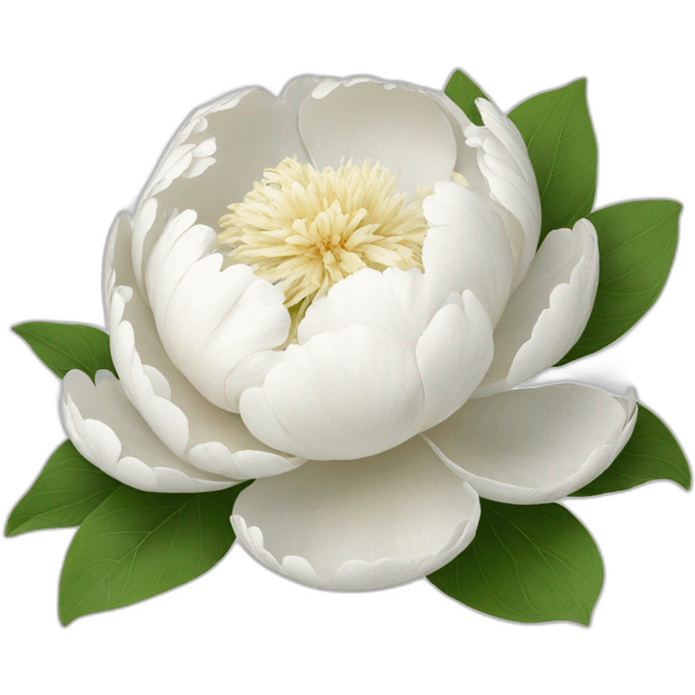 White Peony flower emoji