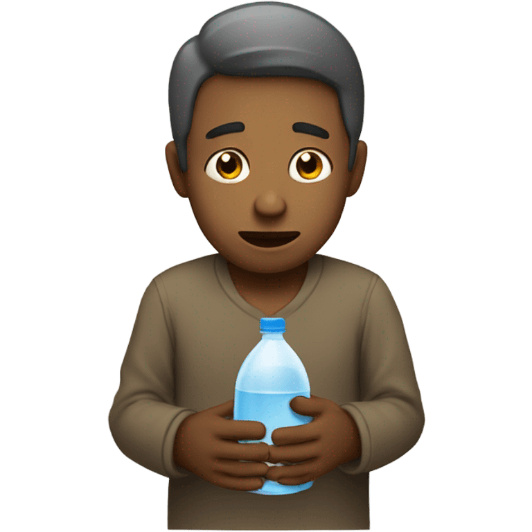 Man begging for water emoji