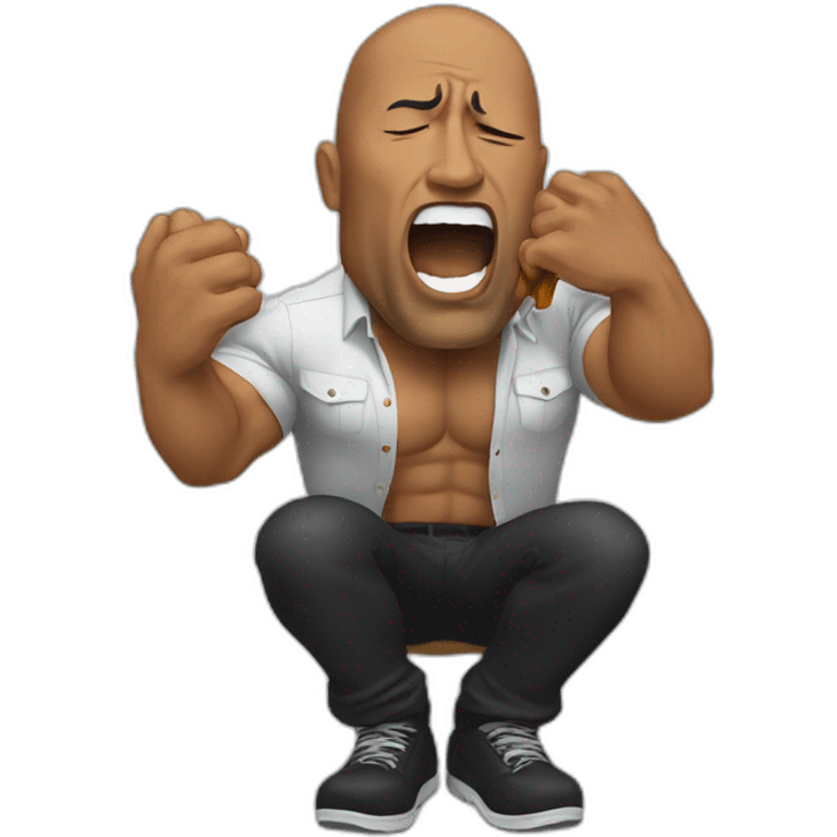 the rock is vomiting emoji