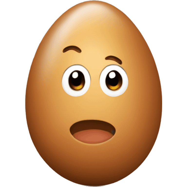 A brown egg emoji