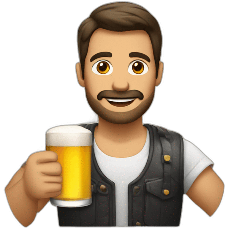 Hombre con cerveza  emoji