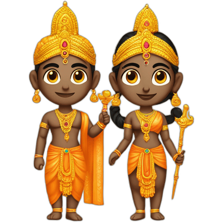 Lord Shri Ram and Sita emoji