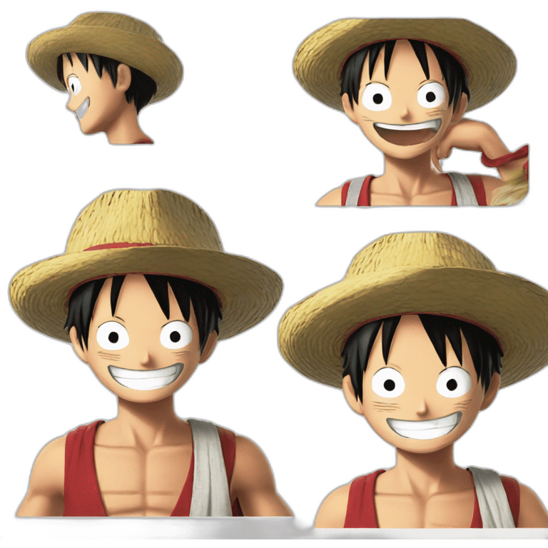 Luffy from one piece smilling emoji