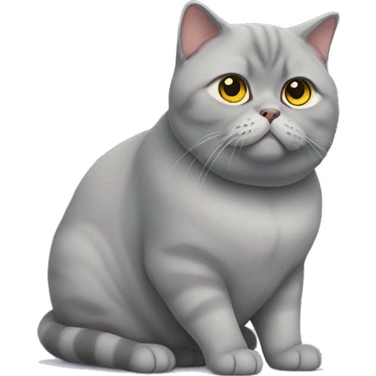 A fat british shorthair cat  emoji