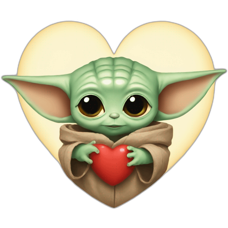 Baby yoda heart emoji