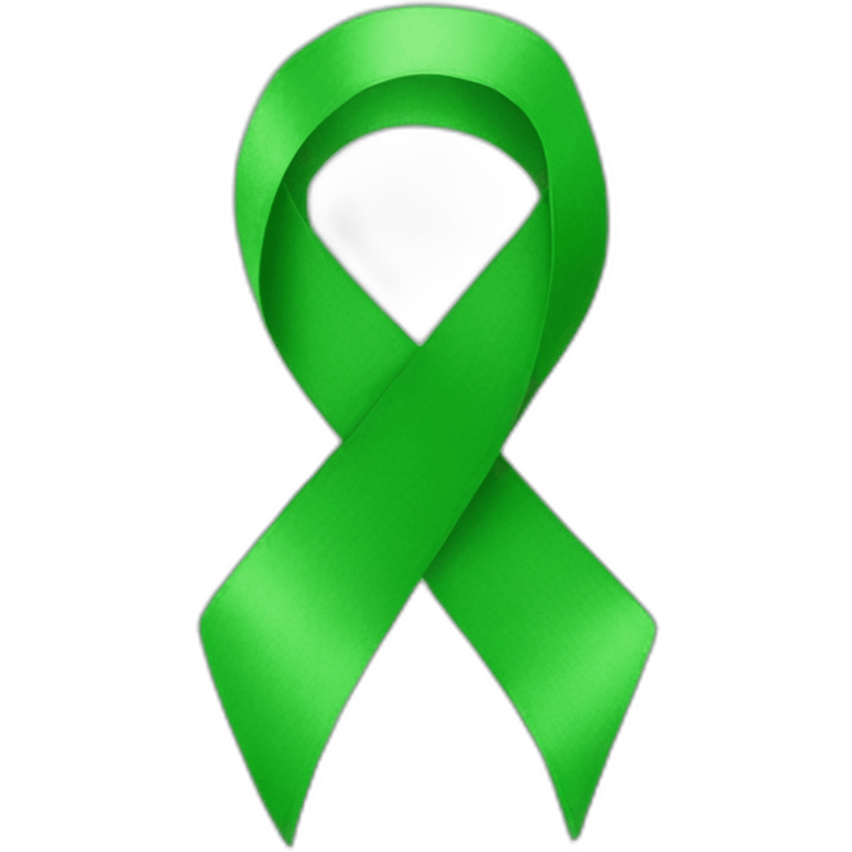 Green ribbon in a loop emoji