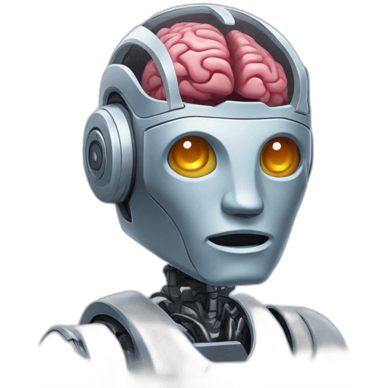 robot with brain emoji