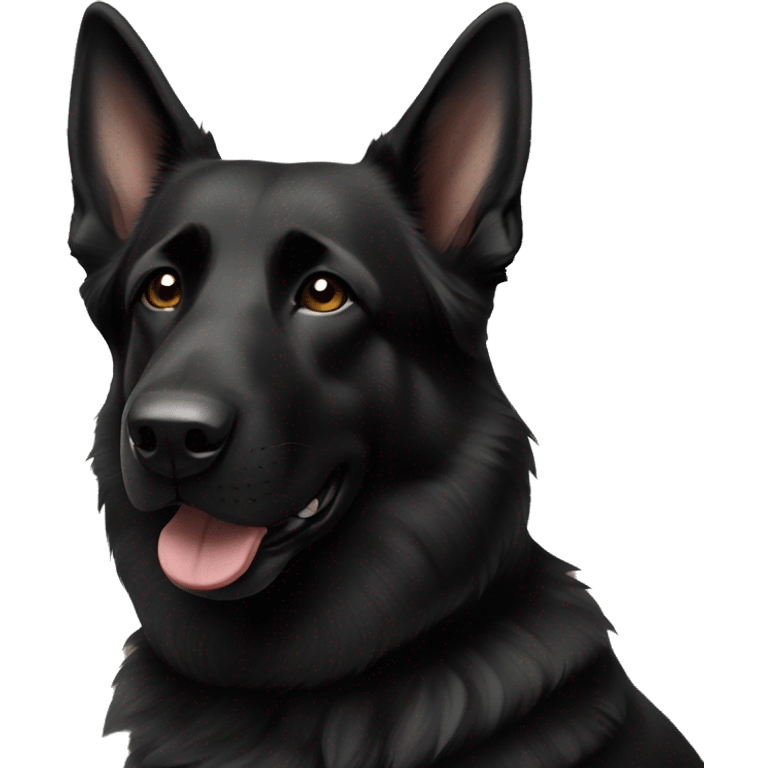 Black German shepherd  emoji