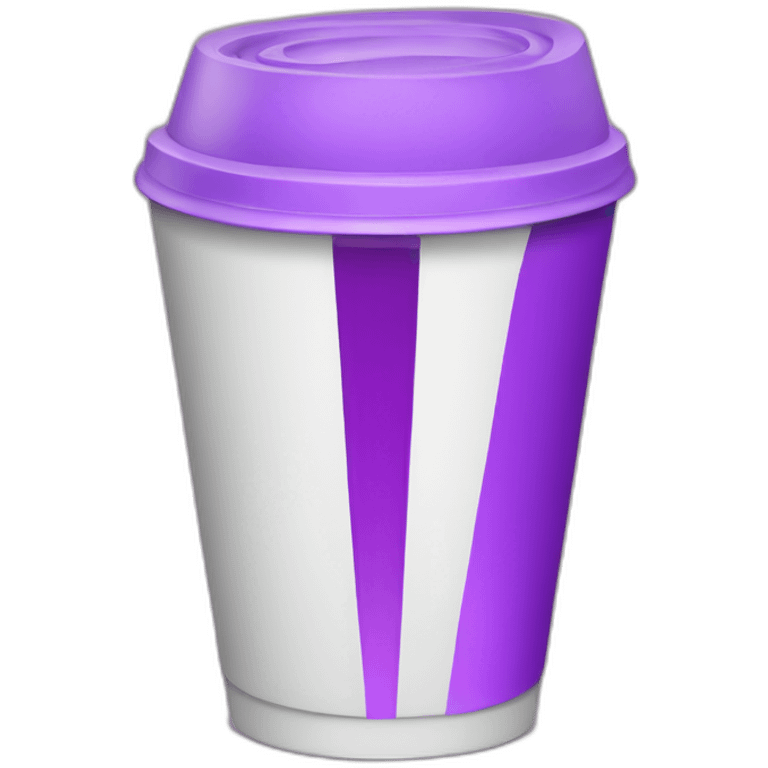 White Double cup with purple drink emoji