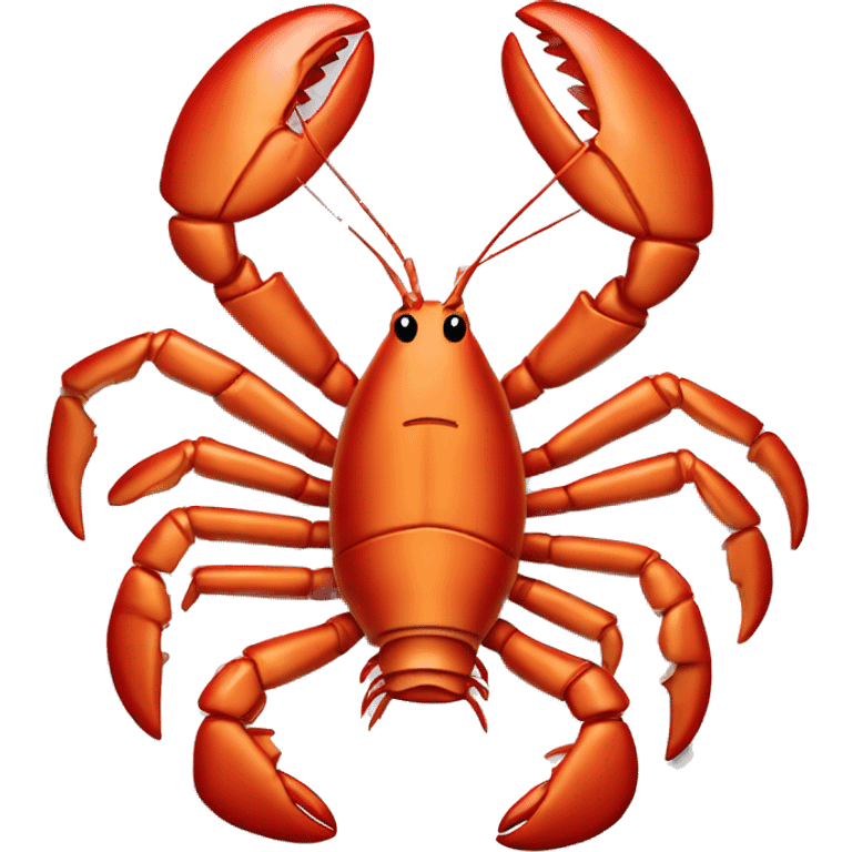 cooked red lobster served on a plate, with a focus on its claws and tail, vibrant and appetizing.” emoji