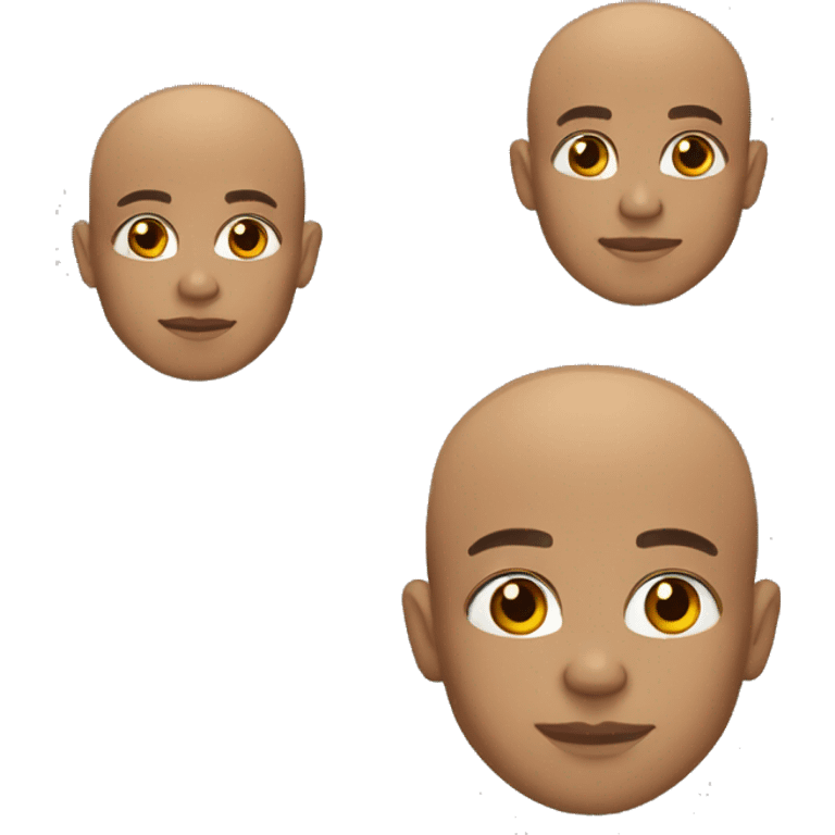 Bald firefighter brown eyes lighter skin  emoji