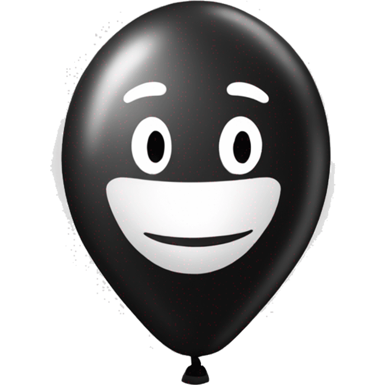 black and whit baloon emoji