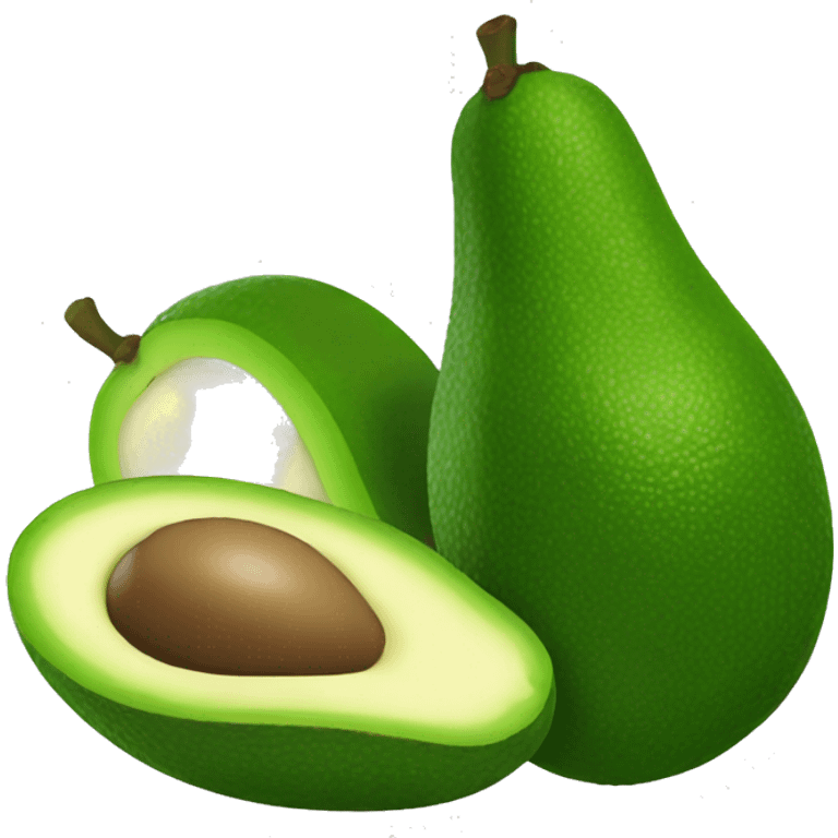 Aguacate verde y blanco  emoji