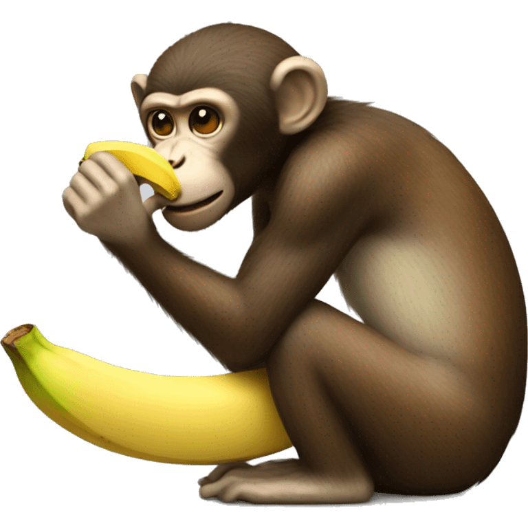 Monkey eating banana  emoji