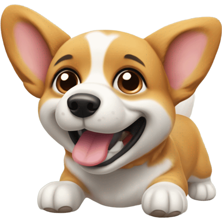 Silly corgi emoji