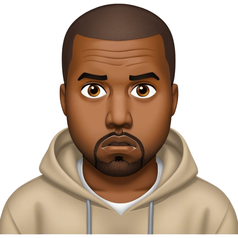 kanye west, confused and shocked  emoji