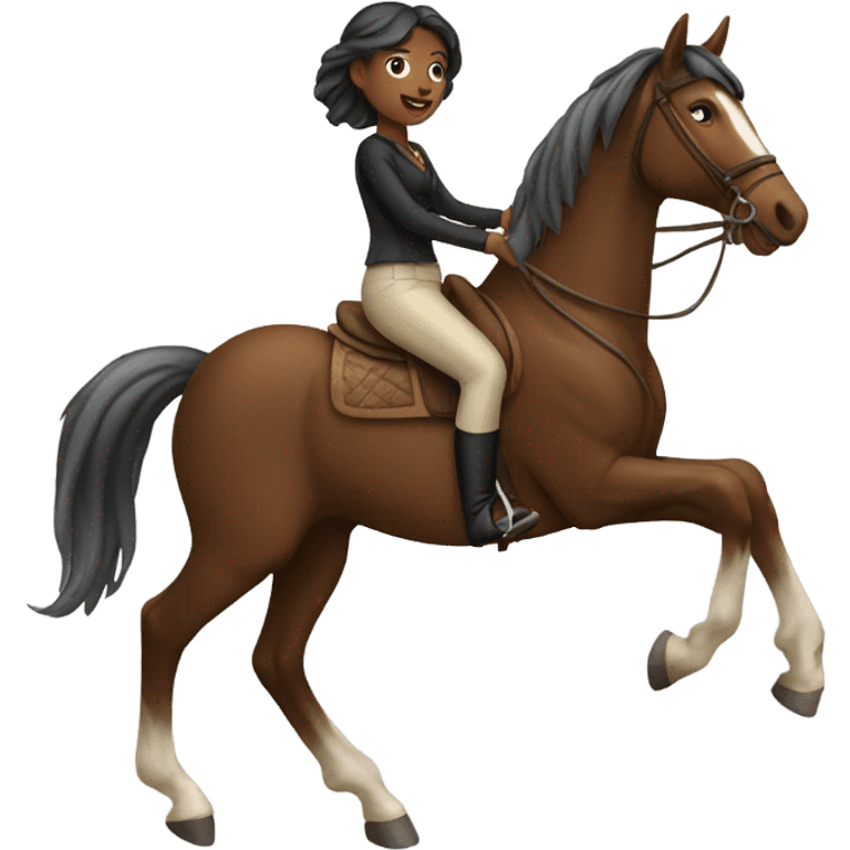 Woman riding horse  emoji