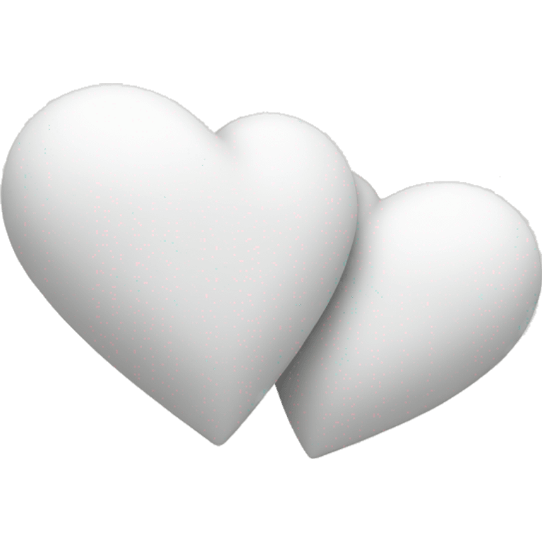 two white hearts one above the other one big one small emoji