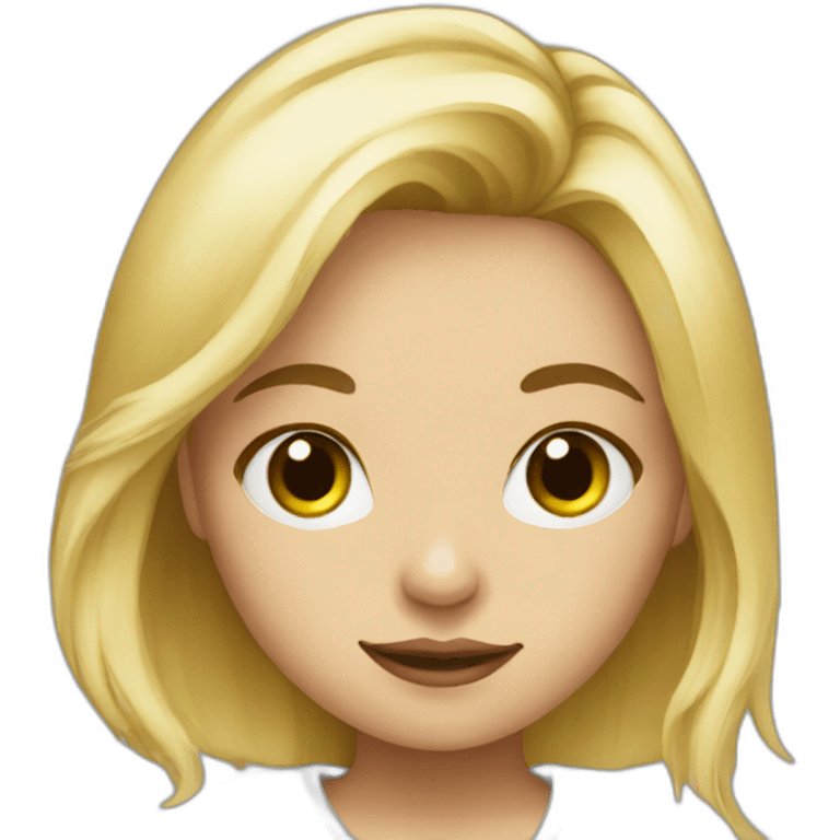 blondie girl painter emoji