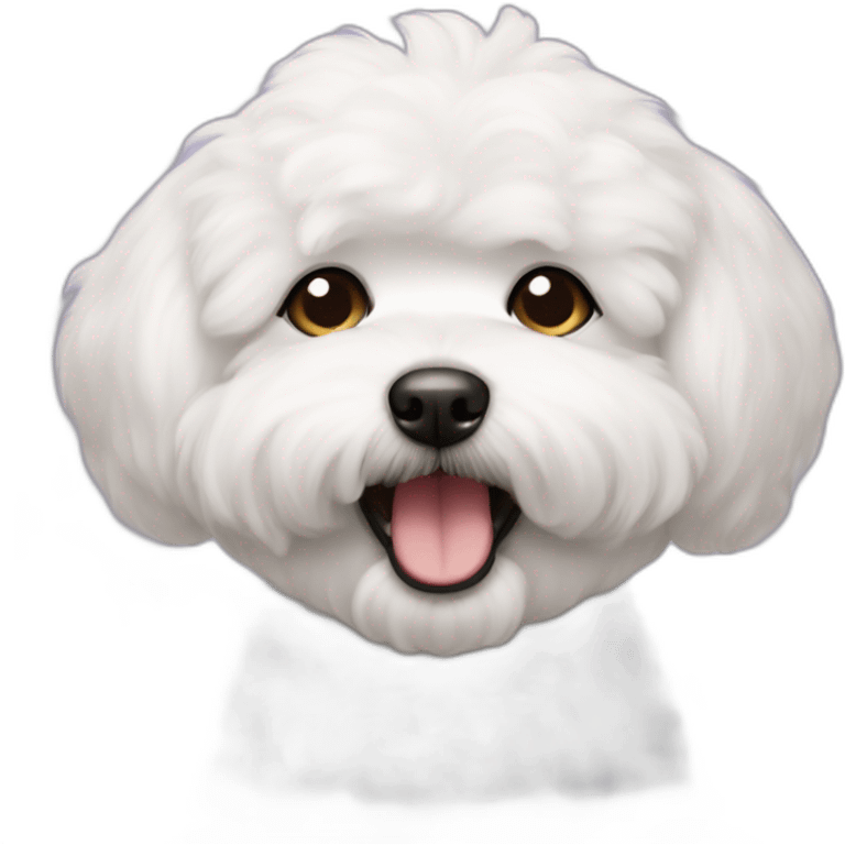 bichon frise wink emoji