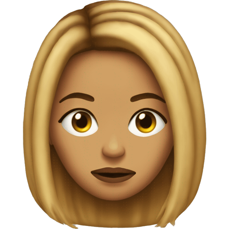 Beyonce head with a sad face emoji