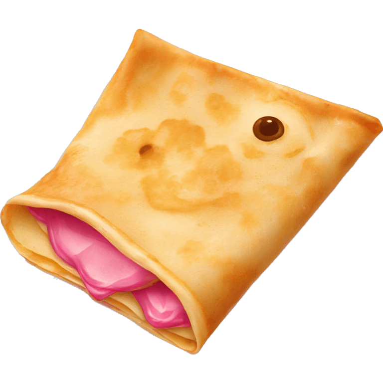 Crepes on a pink plate emoji