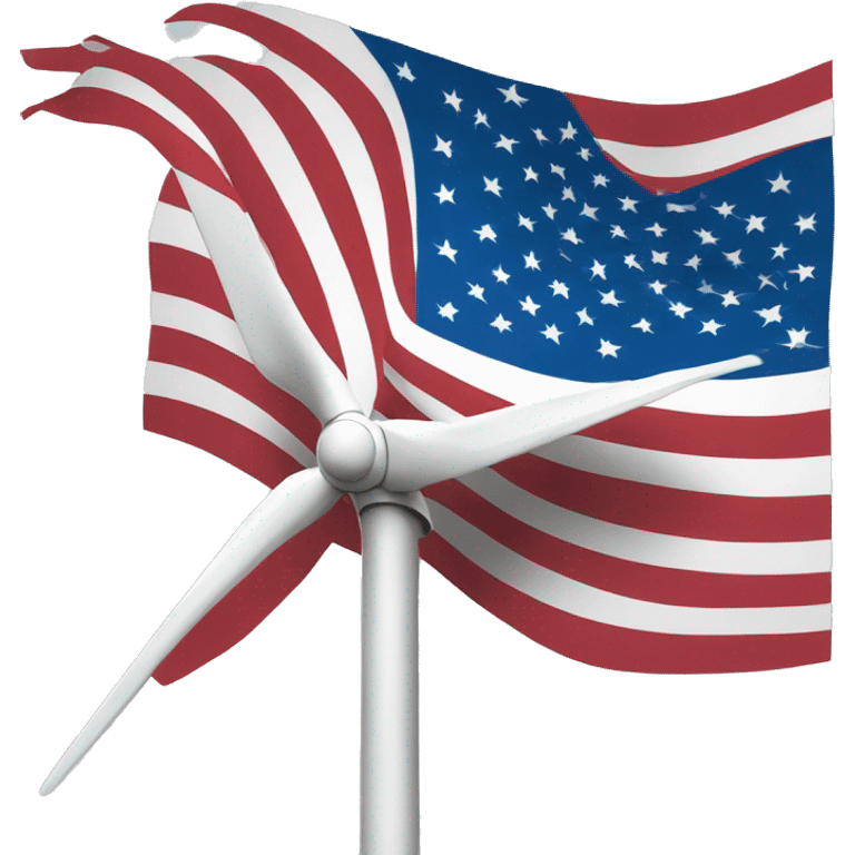 Wind turbine usa flag emoji