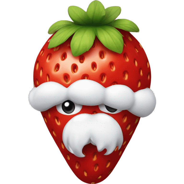 Strawberry with Christmas decorations  emoji