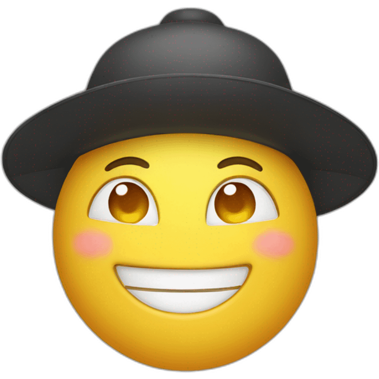 Chinese smiling with chinese hat emoji