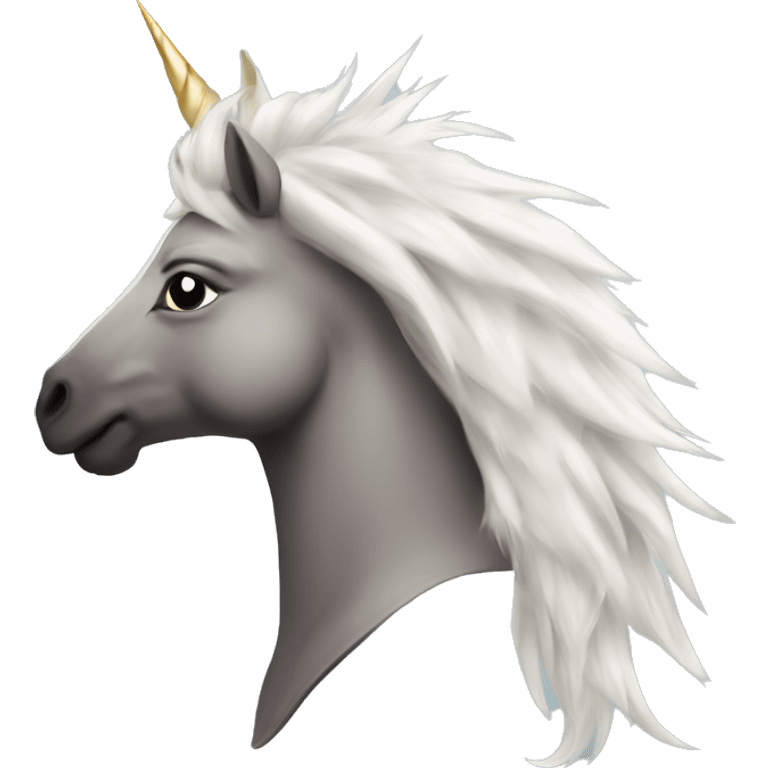 Viking unicorn white mowhawk emoji