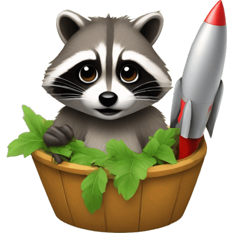 racoon memecoin with rocket emoji