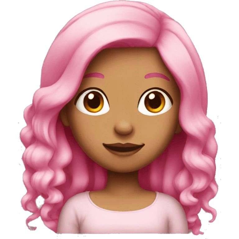 Girl with pink hair emoji