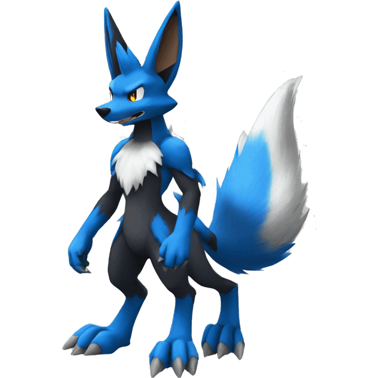 Lucario-Lombax-Sergal full body emoji