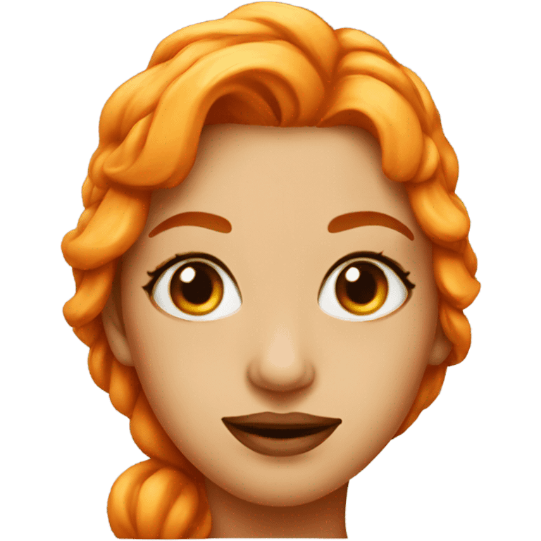 orange beauty portrait emoji