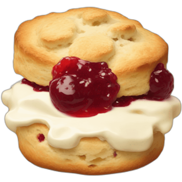 scone with cream and jam emoji