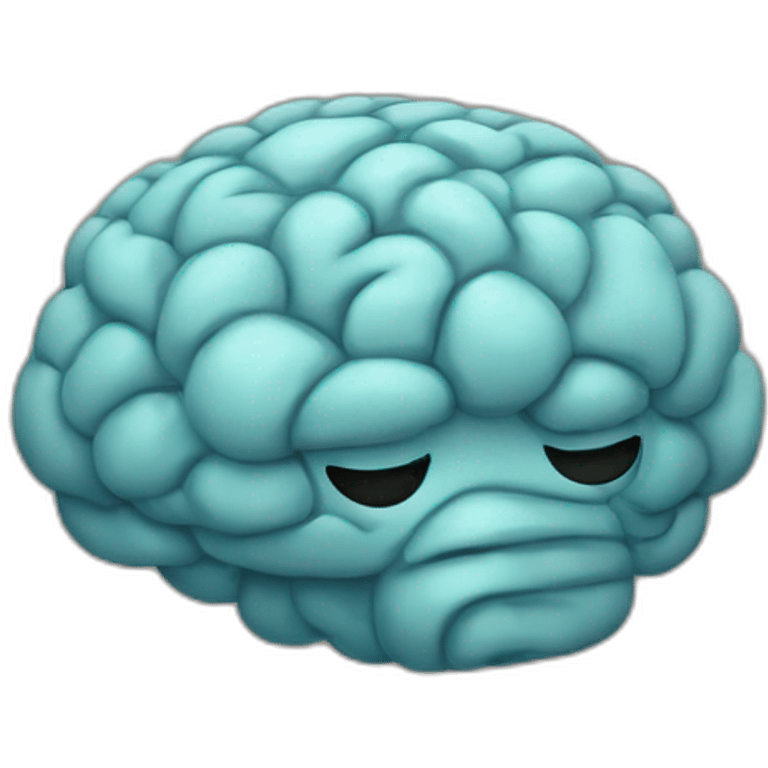 brain covered with blanket emoji